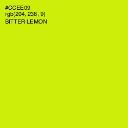 #CCEE09 - Bitter Lemon Color Image